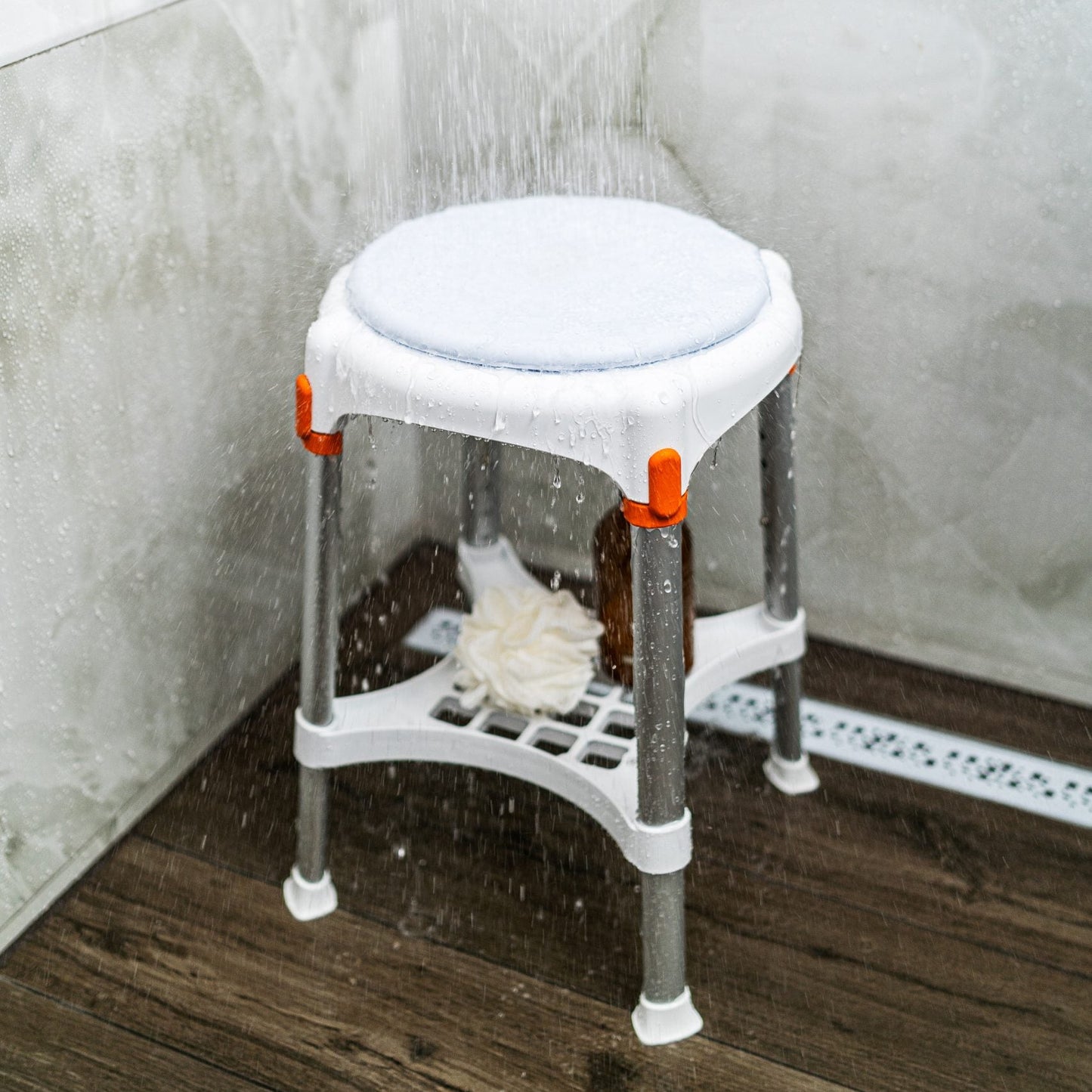 King Kringlóttur baðkollur hækkanlegur með bakka