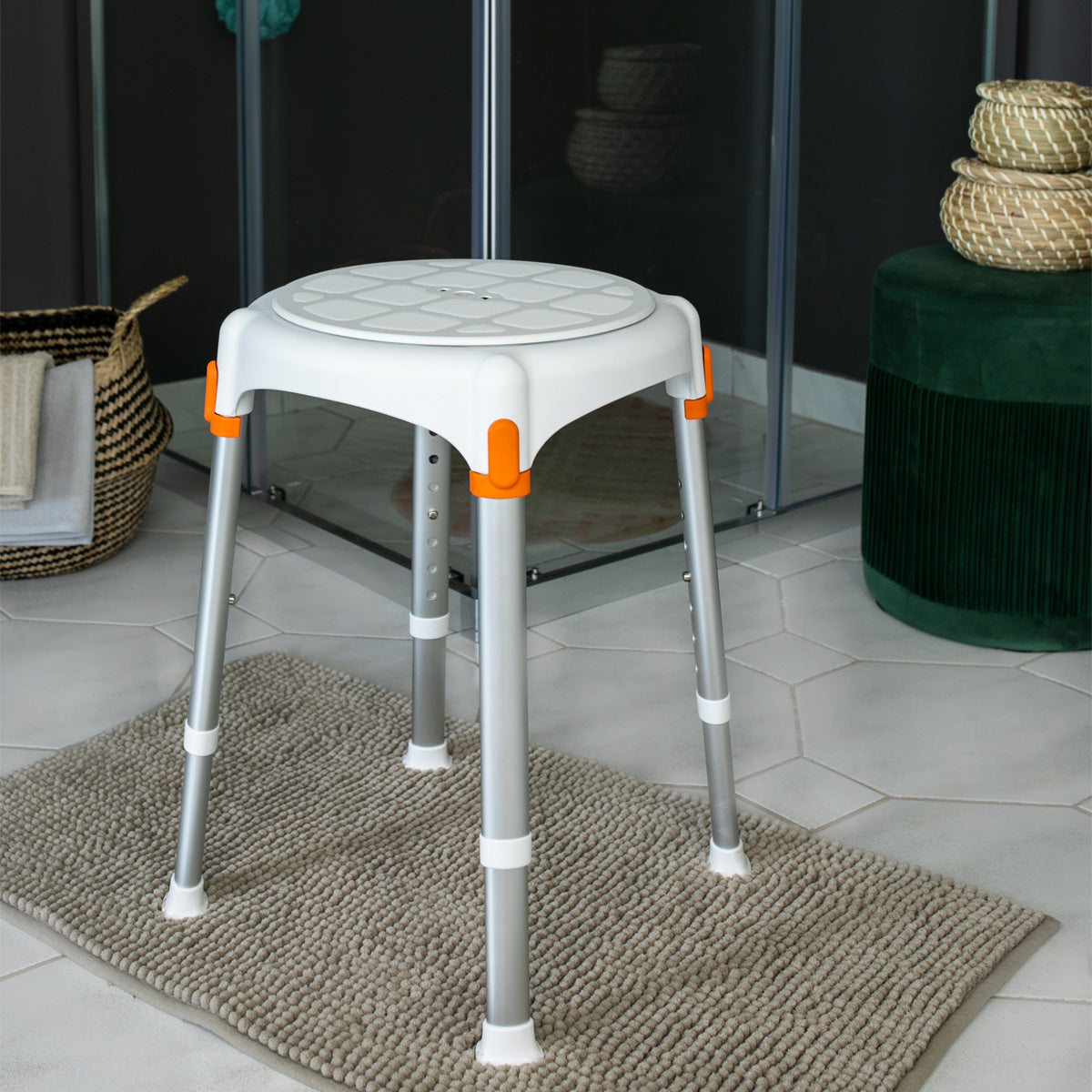 King kringlóttur baðkollur hækkanlegur með snúning