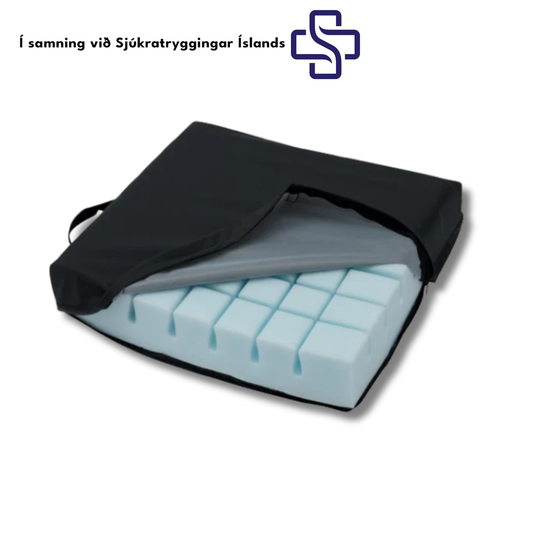 HACARE Hjólastólasessa - svampur m.vöffluformi